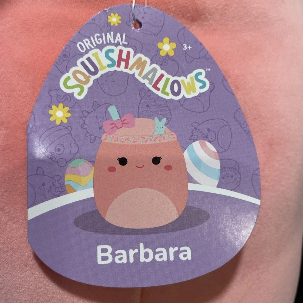 Rare Squishmallow Easter 2025 Barbara the Peeps Milkshake 14 inch Hard‎ To Find